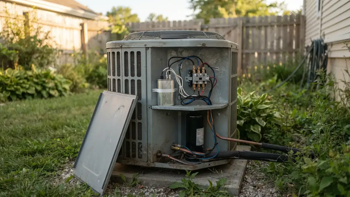 A new outdoor unit on a level pad beside a home in Columbia